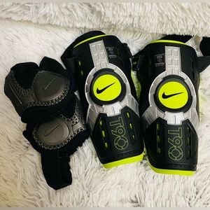 Nike Soccer T90 Protegga Shield III Shin Guards highlighter green size M
